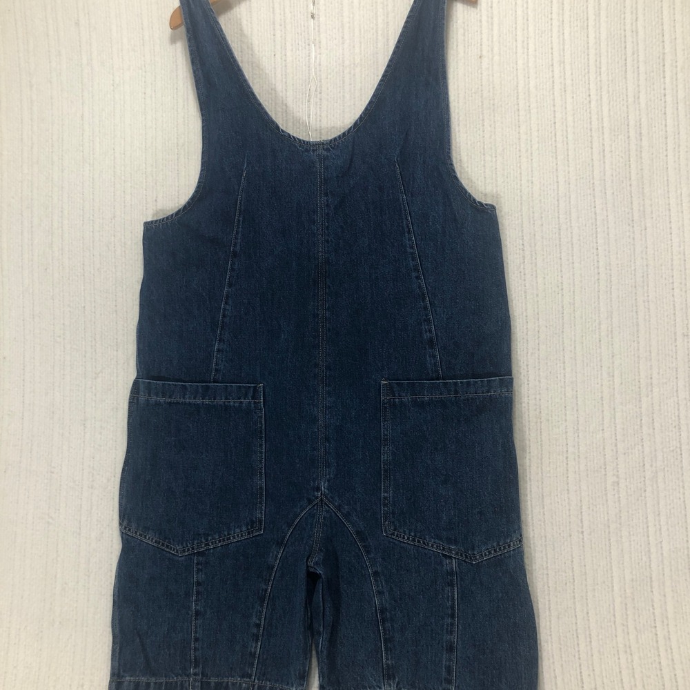 Sweetkama Denim Romper Women's Sleeveless Dark Wash Jumpsuit Casual Overalls‎